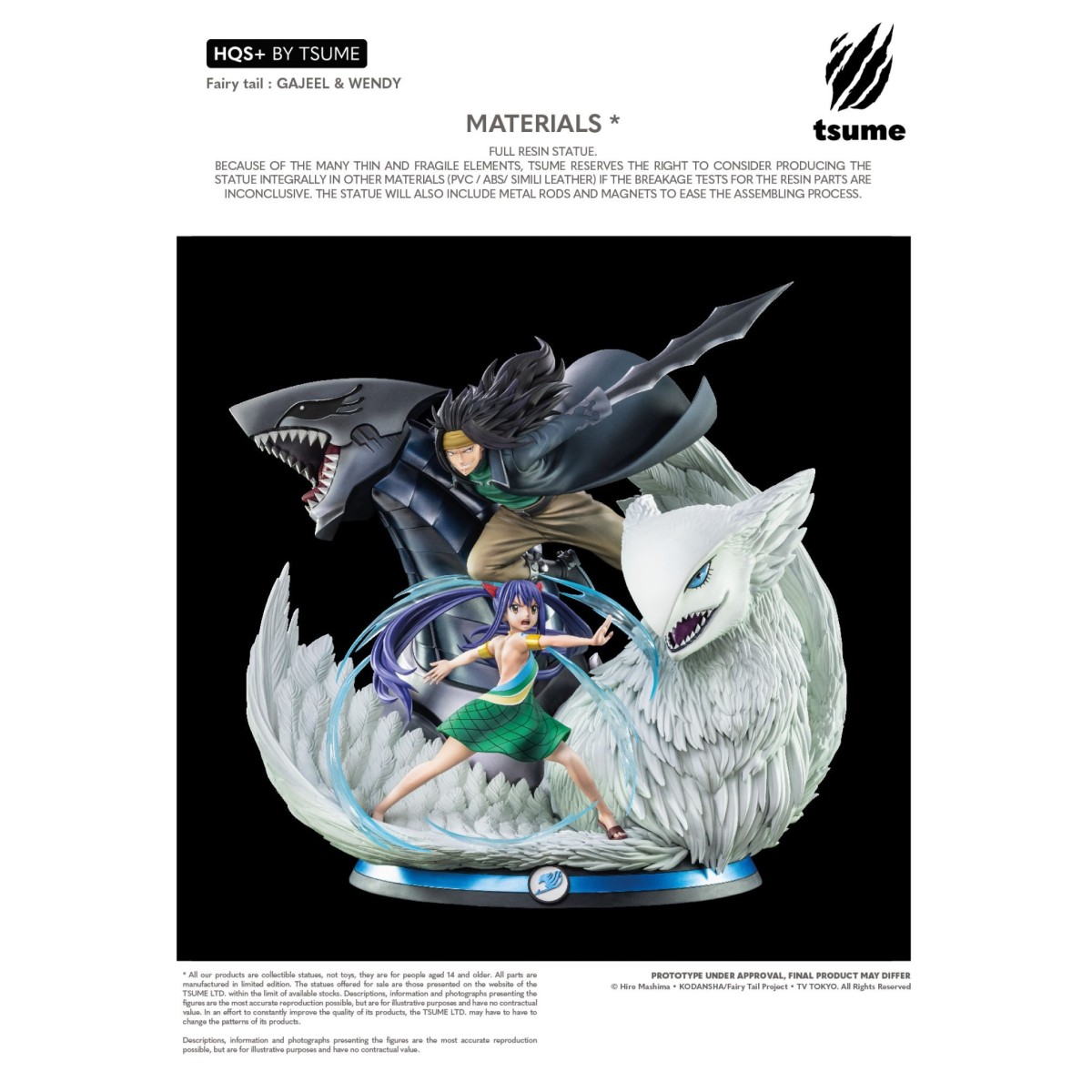 Estatua Tsume Cola de Hada Gajeel & Wendy HQS+