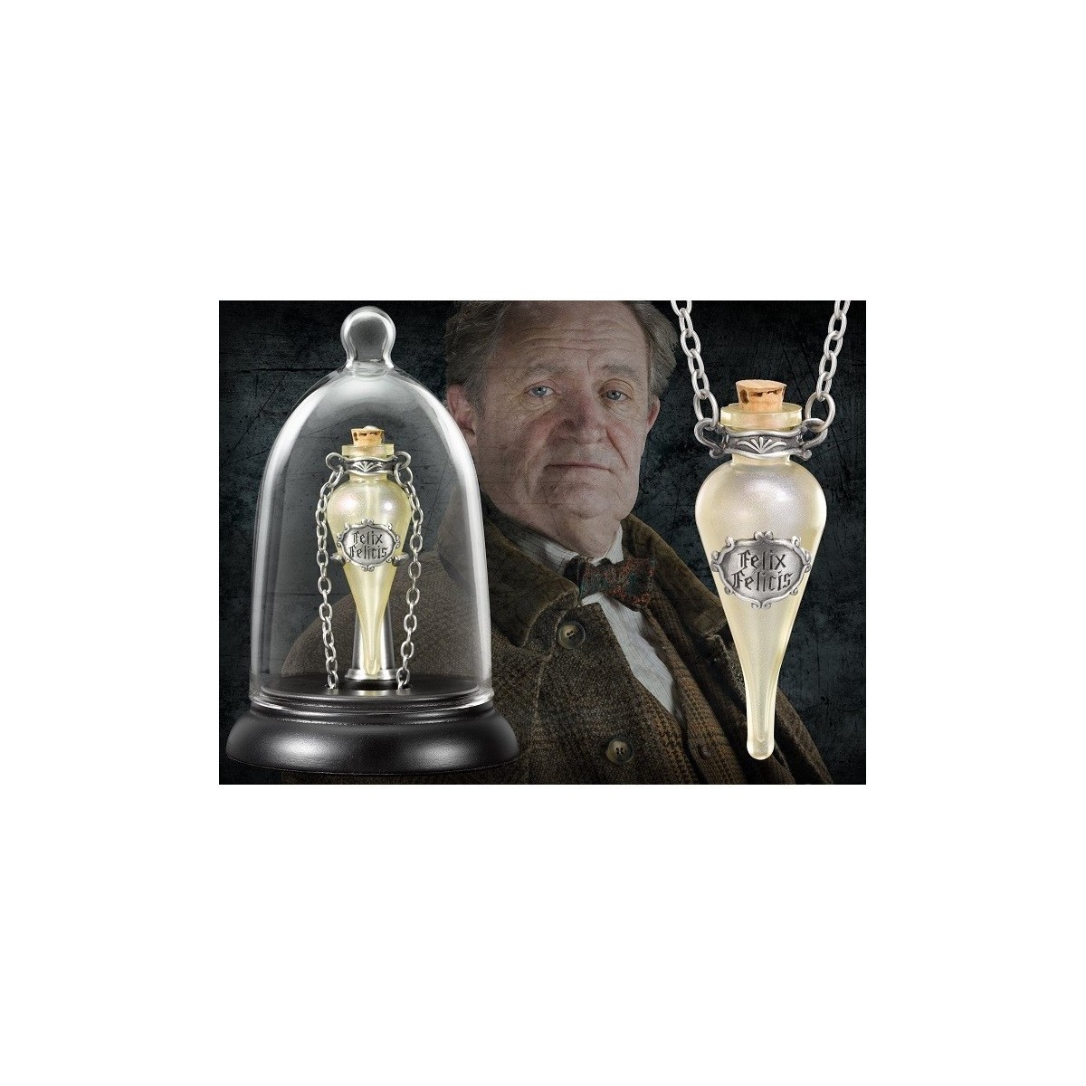  Colección Noble - Harry Potter - Felix felicis - colgante y soporte