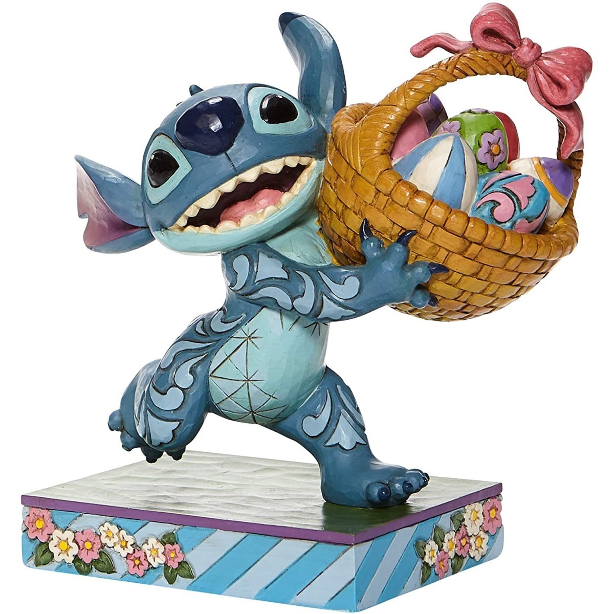 Disney Traditions Lilo y Stich - Stitch corriendo con la cesta de Pascua
