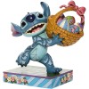 Disney Traditions Lilo y Stich - Stitch corriendo con la cesta de Pascua