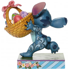 Disney Traditions Lilo y Stich - Stitch corriendo con la cesta de Pascua