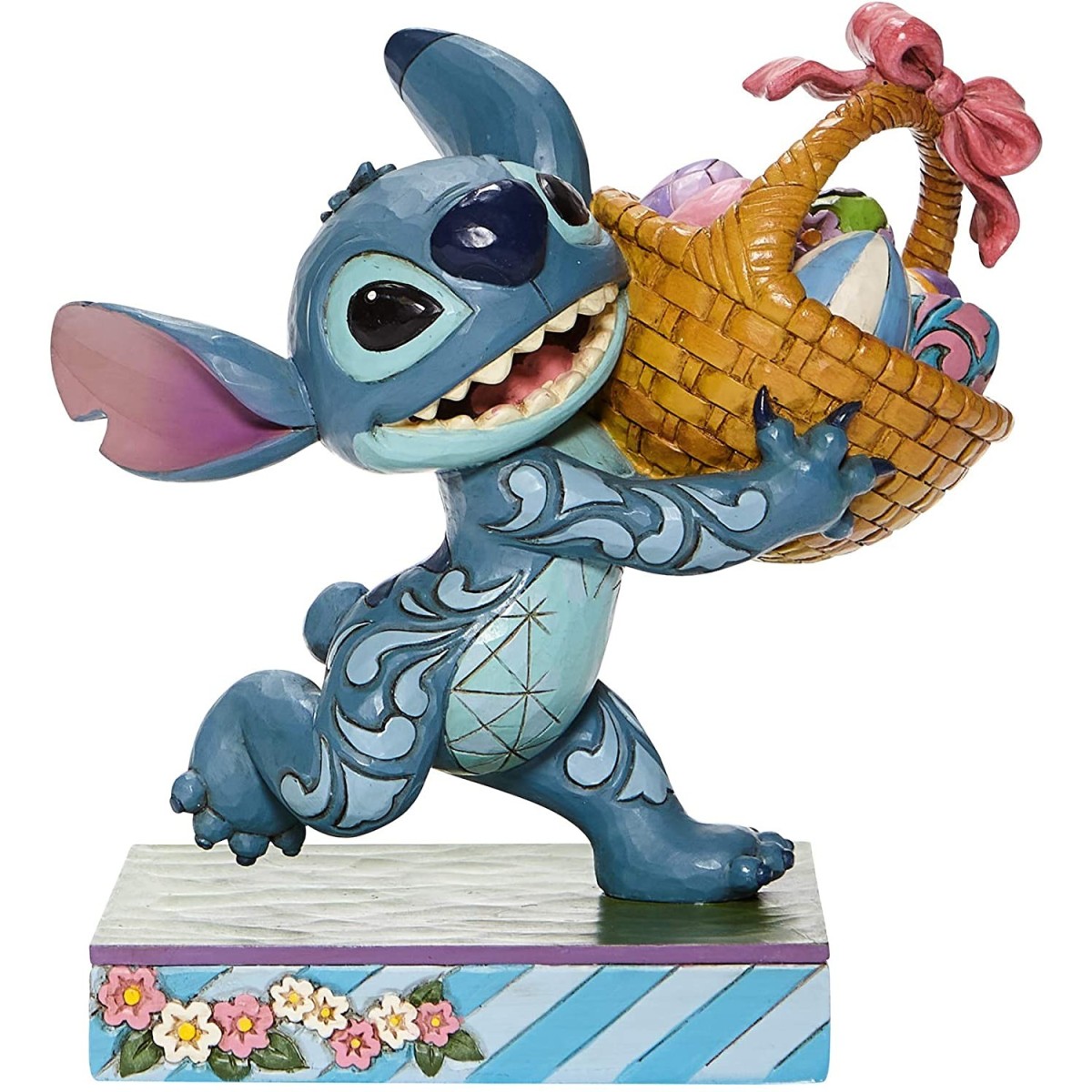 Disney Traditions Lilo y Stich - Stitch corriendo con la cesta de Pascua