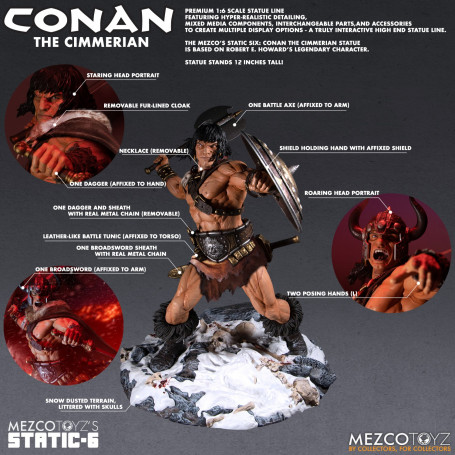 Mezco - Static 6 - Estatua de Conan el Cimerio 1/6