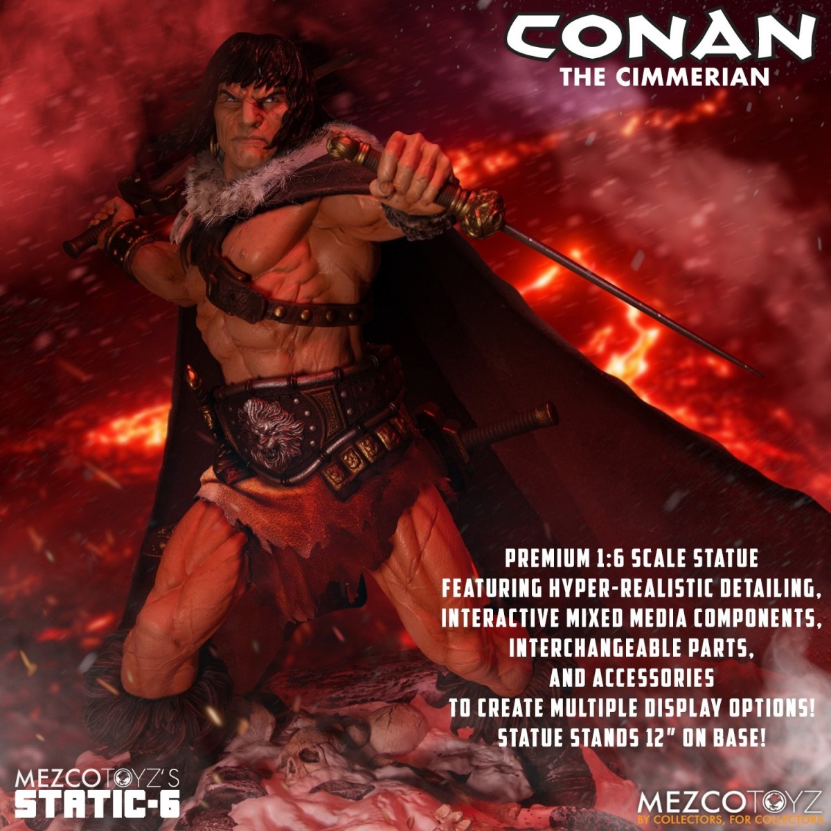 Mezco - Static 6 - Estatua de Conan el Cimerio 1/6