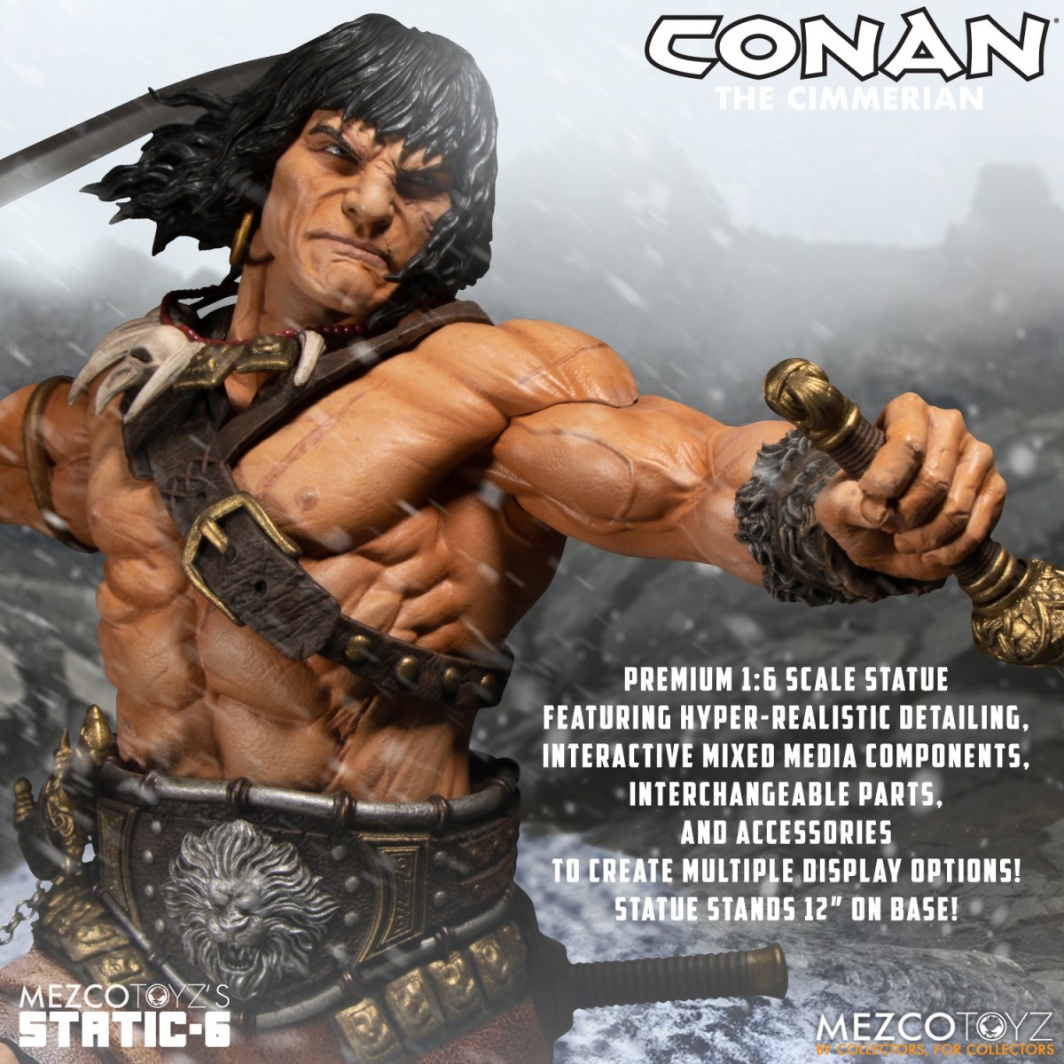 Mezco - Static 6 - Estatua de Conan el Cimerio 1/6