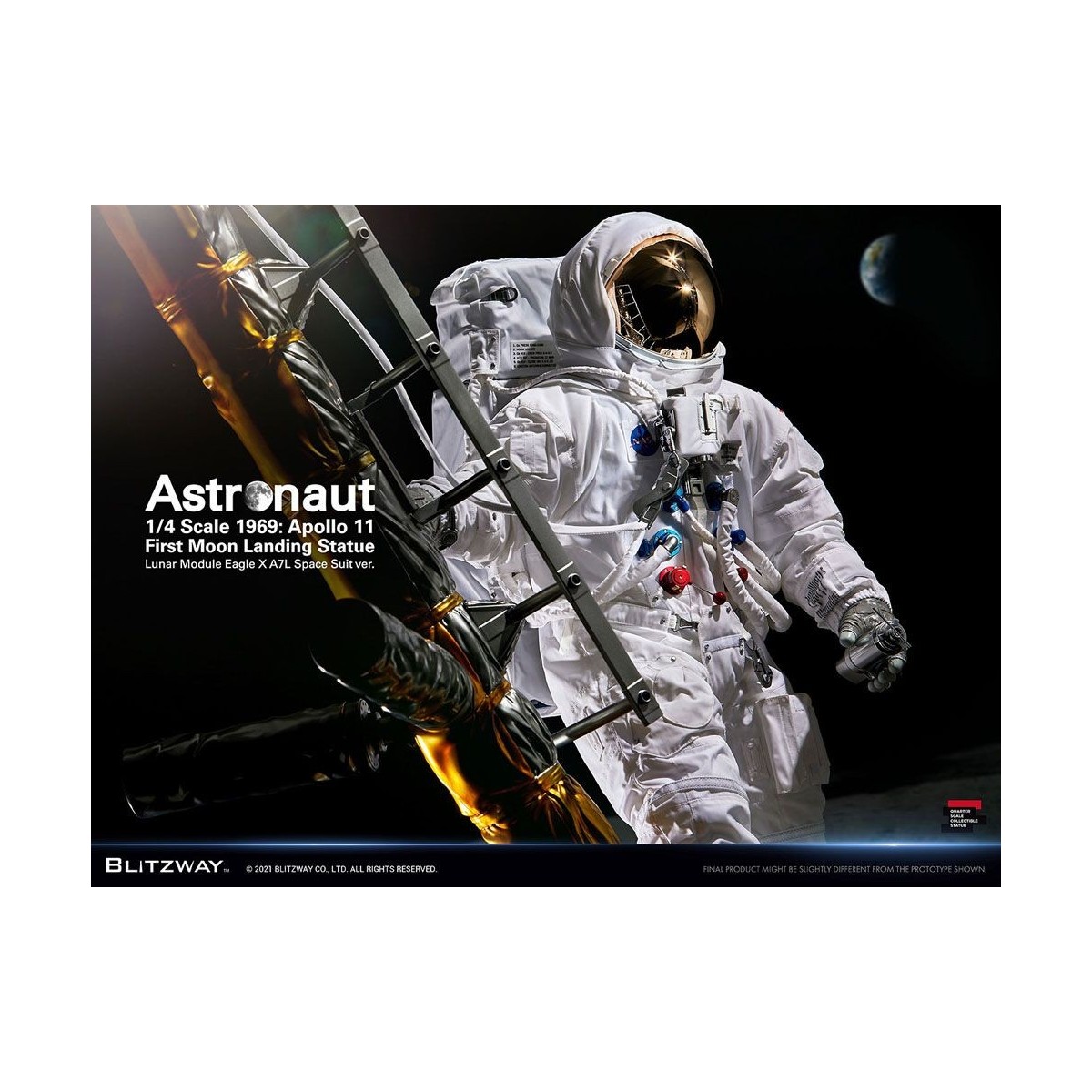 Blitzway - Astronauta Apolo 11: LM-5 A7L ver. 1/4 - Hybrid Superb Scale