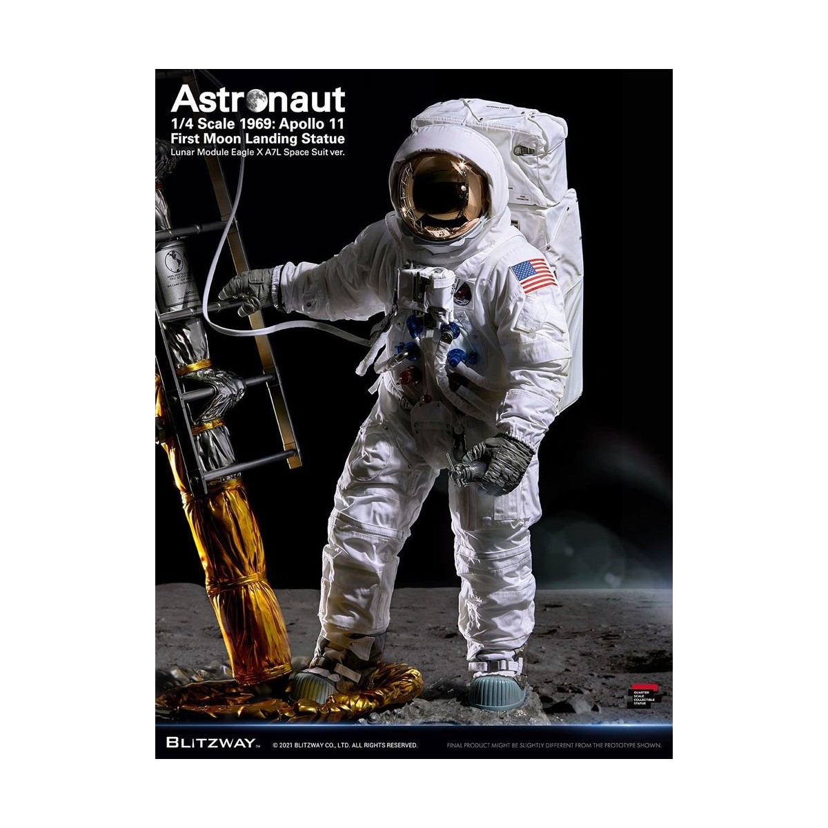 Blitzway - Astronauta Apolo 11: LM-5 A7L ver. 1/4 - Hybrid Superb Scale