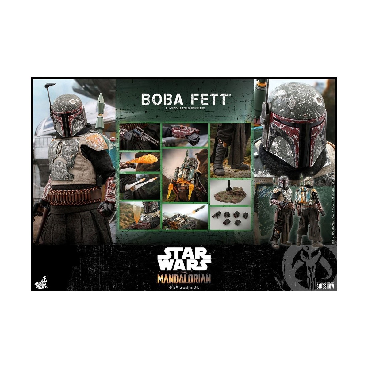 Hot Toys Star Wars El Mandaloriano Boba Fett Versión Deluxe 1/6 Obra Maestra de la Película