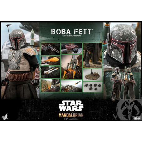 Hot Toys Star Wars El Mandaloriano Boba Fett Versión Deluxe 1/6 Obra Maestra de la Película