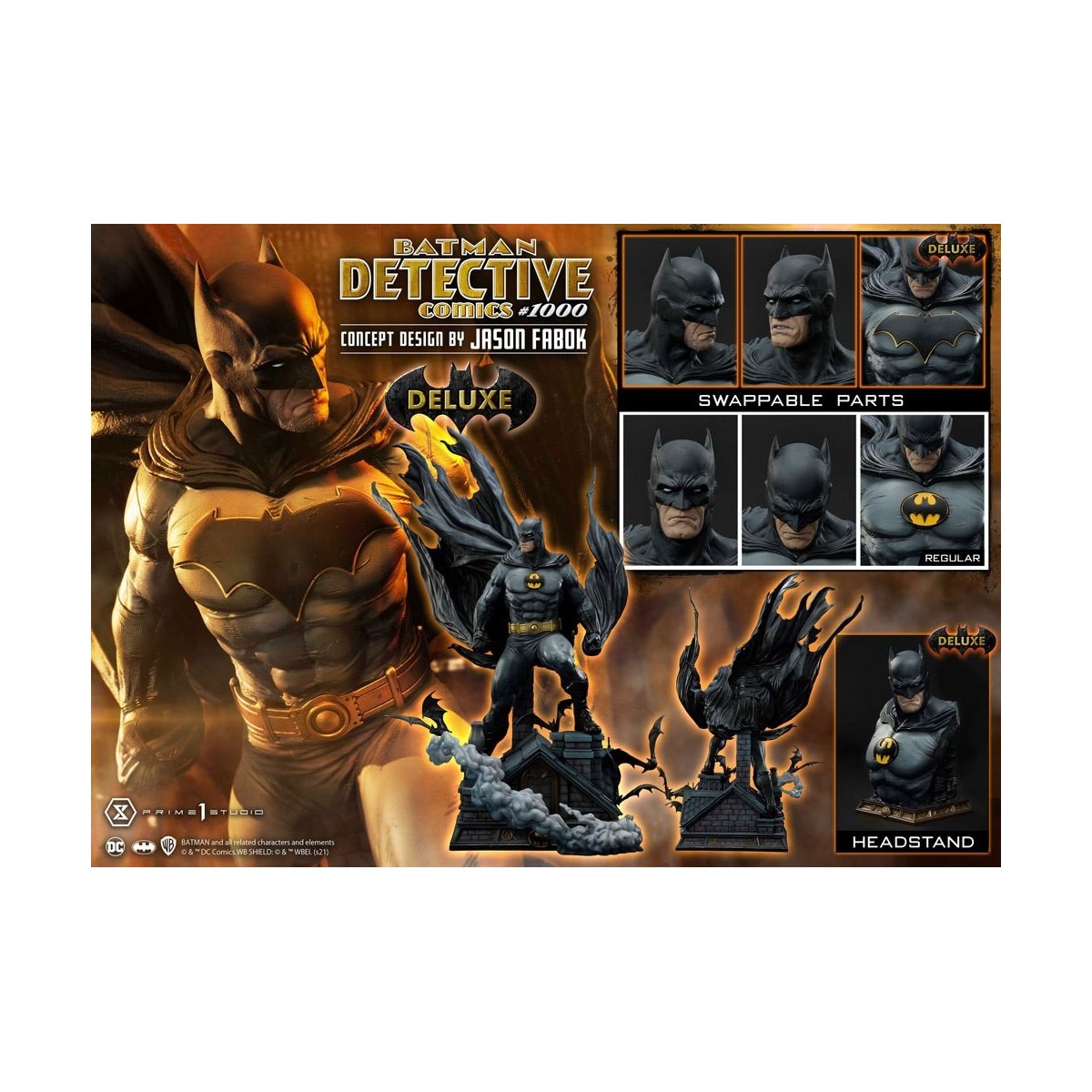 Prime 1 Studio - Diseño conceptual de Batman Detective Comics 1000 por Jason Fabok DX Bonus Ver