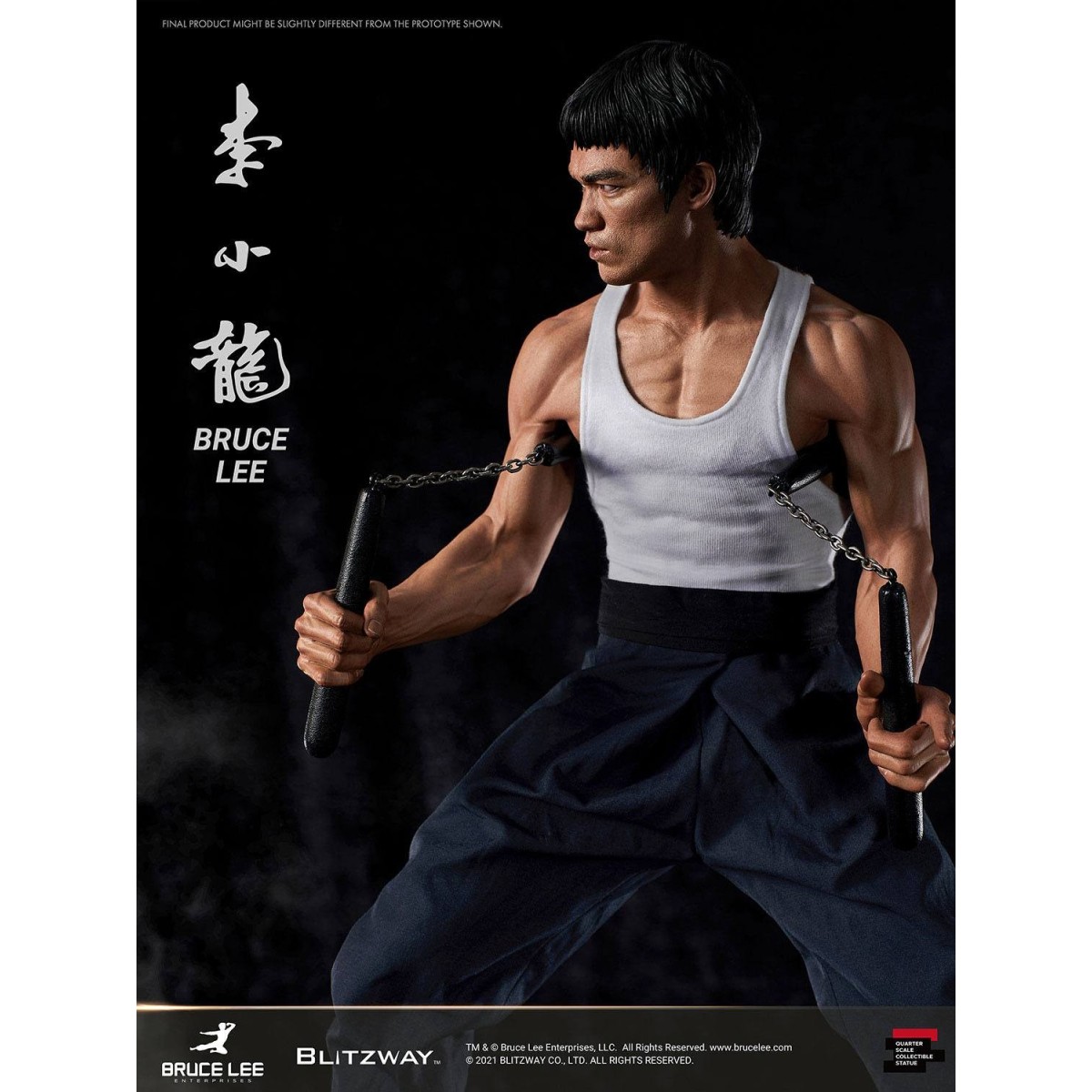 Blitzway - Estatuilla de Bruce Lee 1/4 Homenaje al 80º Aniversario - 55 cm