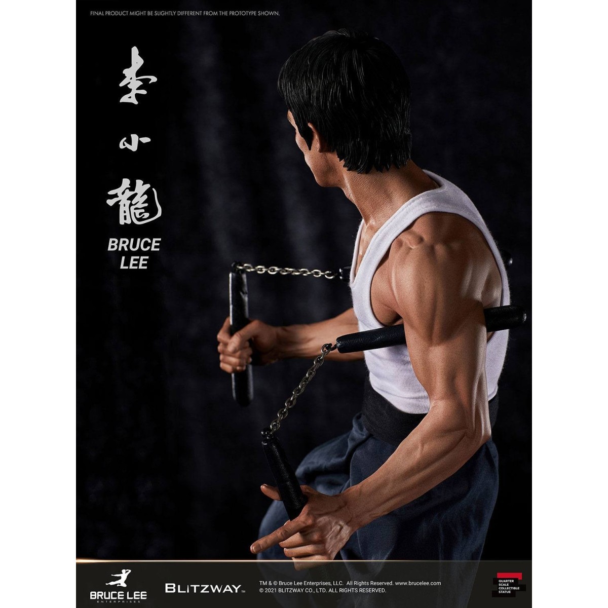 Blitzway - Estatuilla de Bruce Lee 1/4 Homenaje al 80º Aniversario - 55 cm