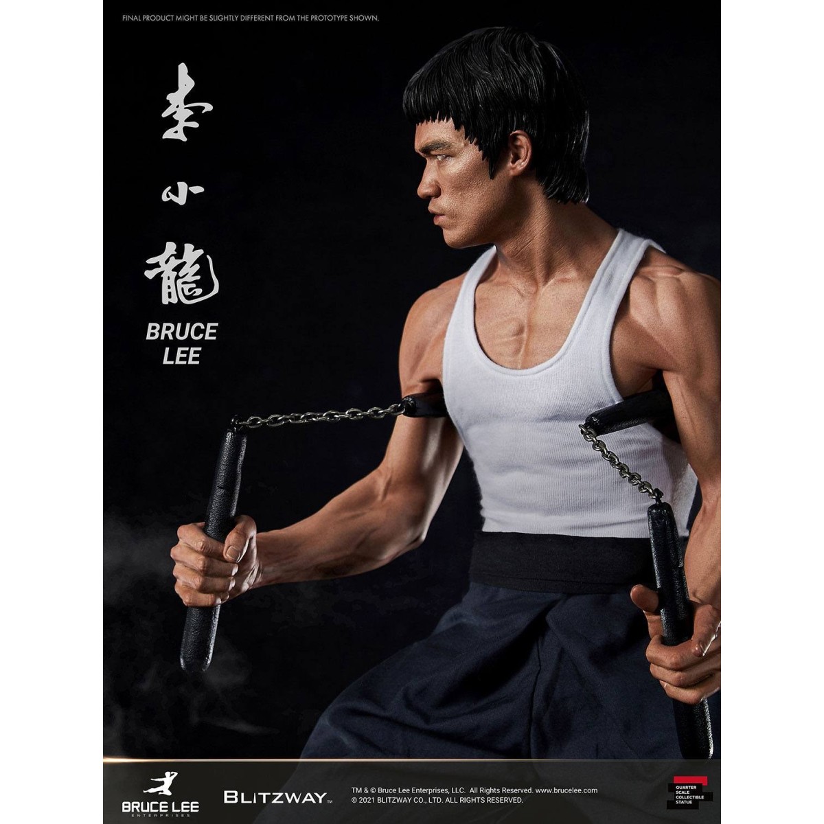 Blitzway - Estatuilla de Bruce Lee 1/4 Homenaje al 80º Aniversario - 55 cm