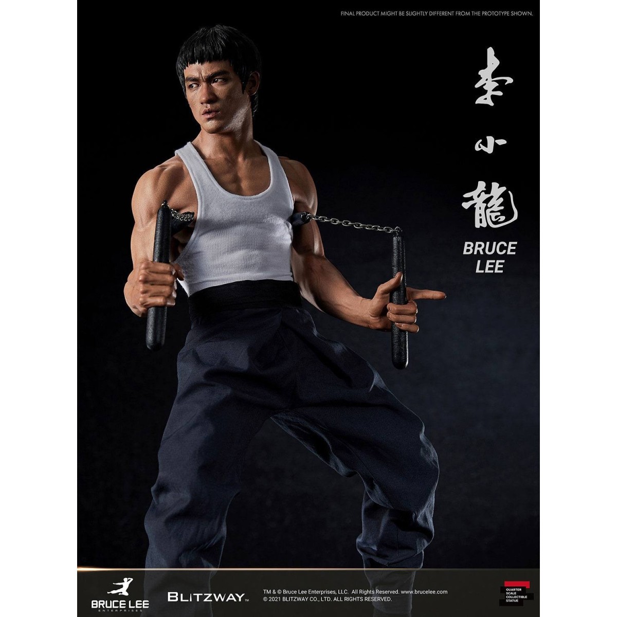 Blitzway - Estatuilla de Bruce Lee 1/4 Homenaje al 80º Aniversario - 55 cm