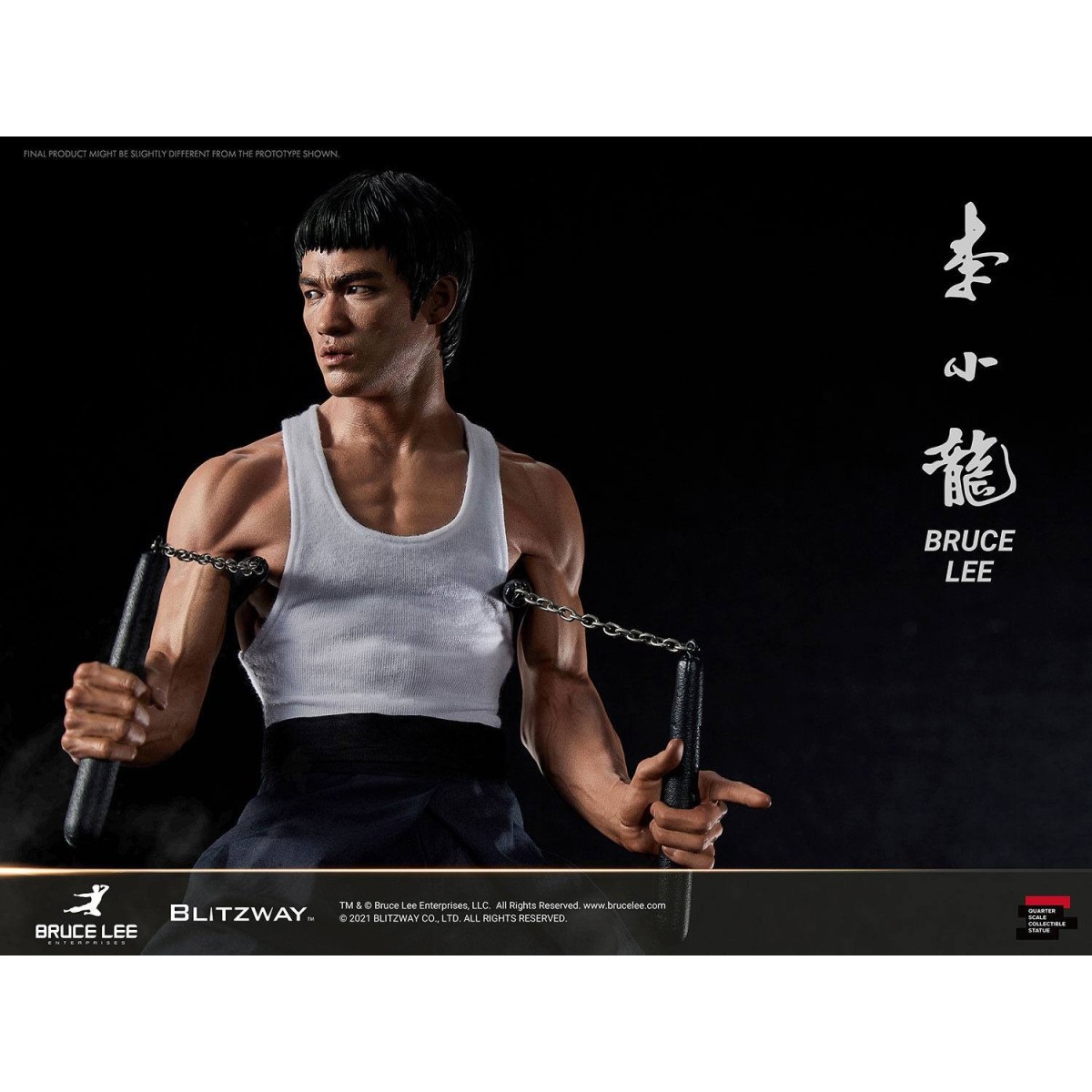Blitzway - Estatuilla de Bruce Lee 1/4 Homenaje al 80º Aniversario - 55 cm