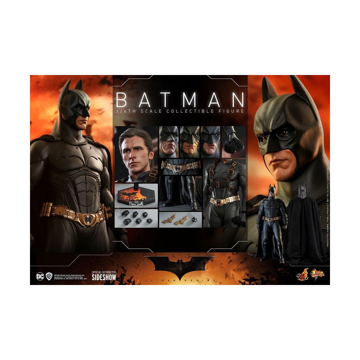 Hot Toys Batman Begins - Obra Maestra de la Película Batman Exclusiva 1/6