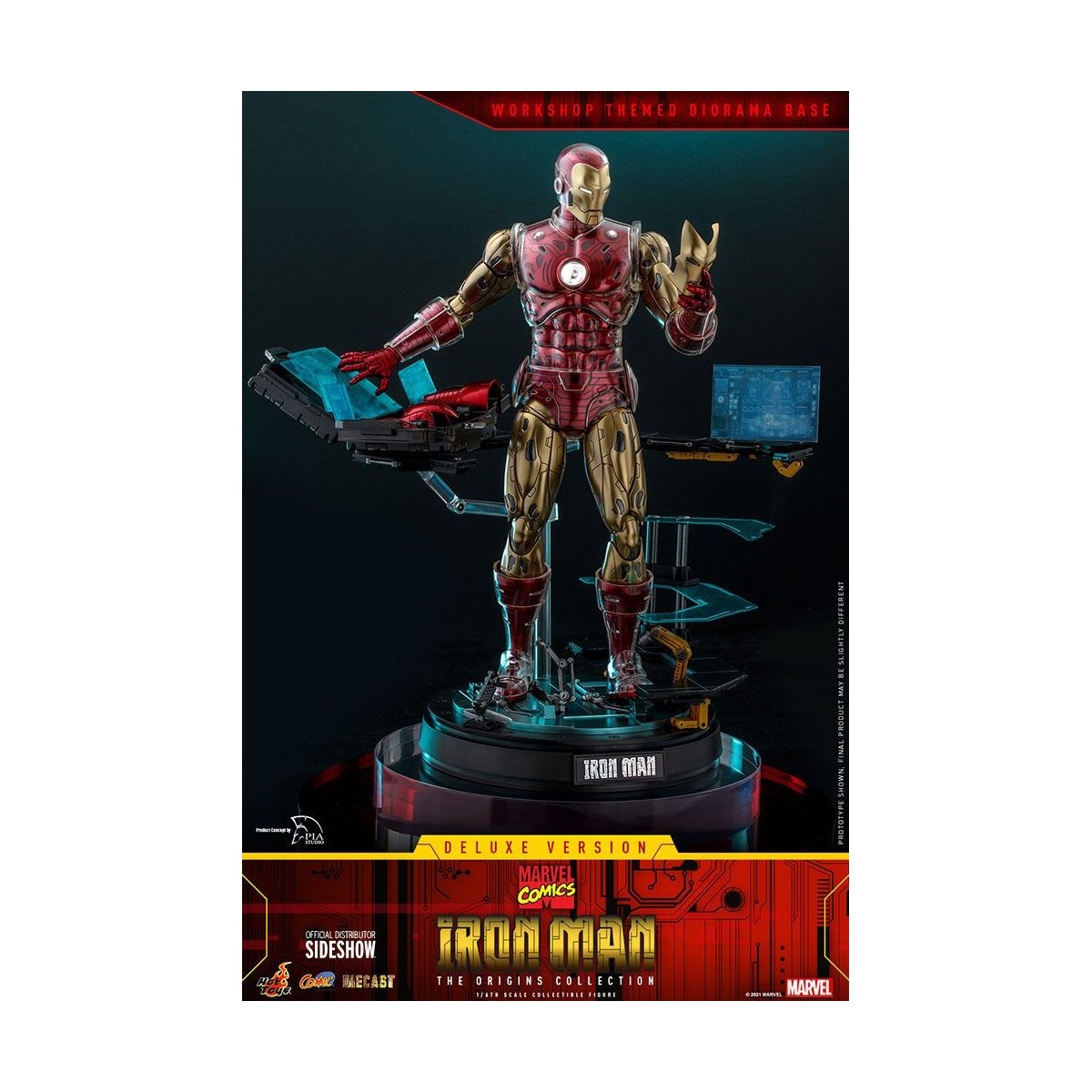 Hot toys - Iron Man Deluxe Version - Marvel The Origins Collection Comic Masterpiece figure 1/6