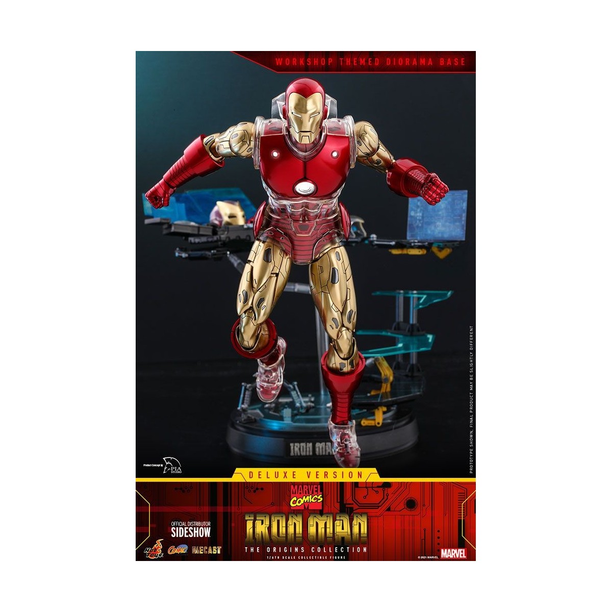Hot toys - Iron Man Deluxe Version - Marvel The Origins Collection Comic Masterpiece figure 1/6