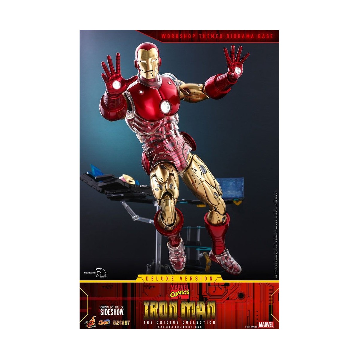 Hot toys - Iron Man Deluxe Version - Marvel The Origins Collection Comic Masterpiece figure 1/6