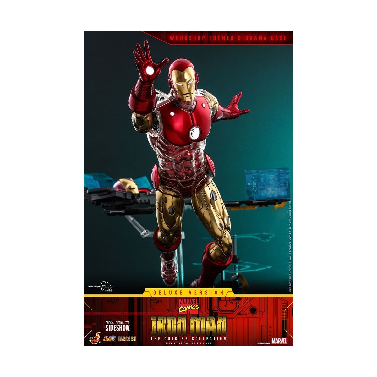 Hot toys - Iron Man Deluxe Version - Marvel The Origins Collection Comic Masterpiece figure 1/6
