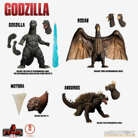 Mezco 5 Puntos XL Deluxe Box Set Ronda 1 - Godzilla: El ataque de los invasores