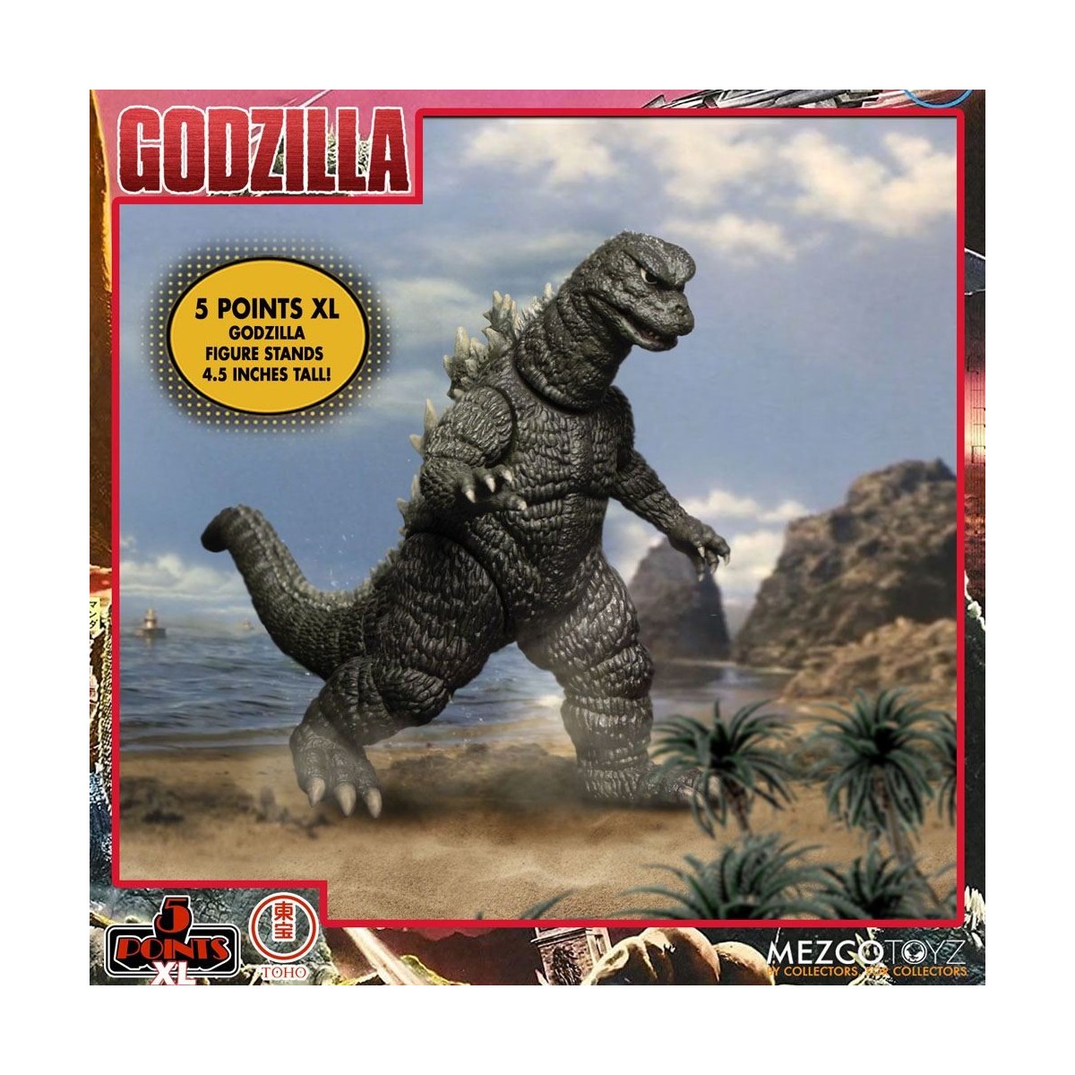 Mezco 5 Puntos XL Deluxe Box Set Ronda 1 - Godzilla: El ataque de los invasores