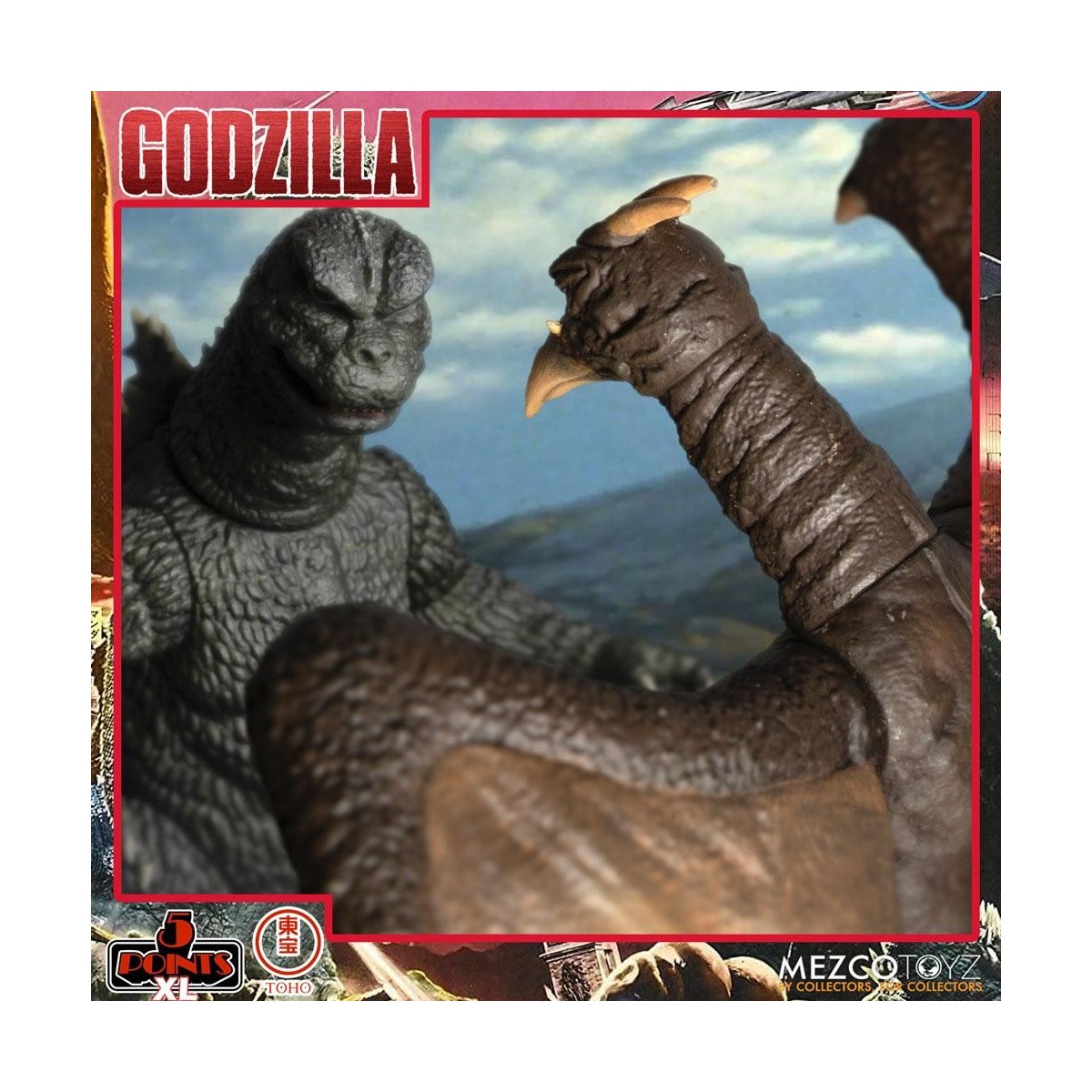 Mezco 5 Puntos XL Deluxe Box Set Ronda 1 - Godzilla: El ataque de los invasores
