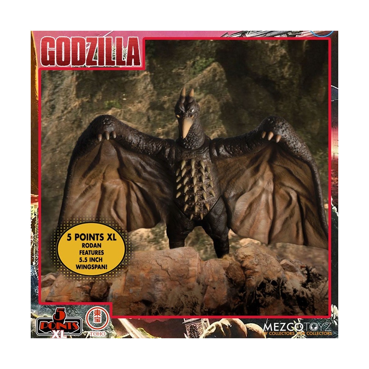 Mezco 5 Puntos XL Deluxe Box Set Ronda 1 - Godzilla: El ataque de los invasores