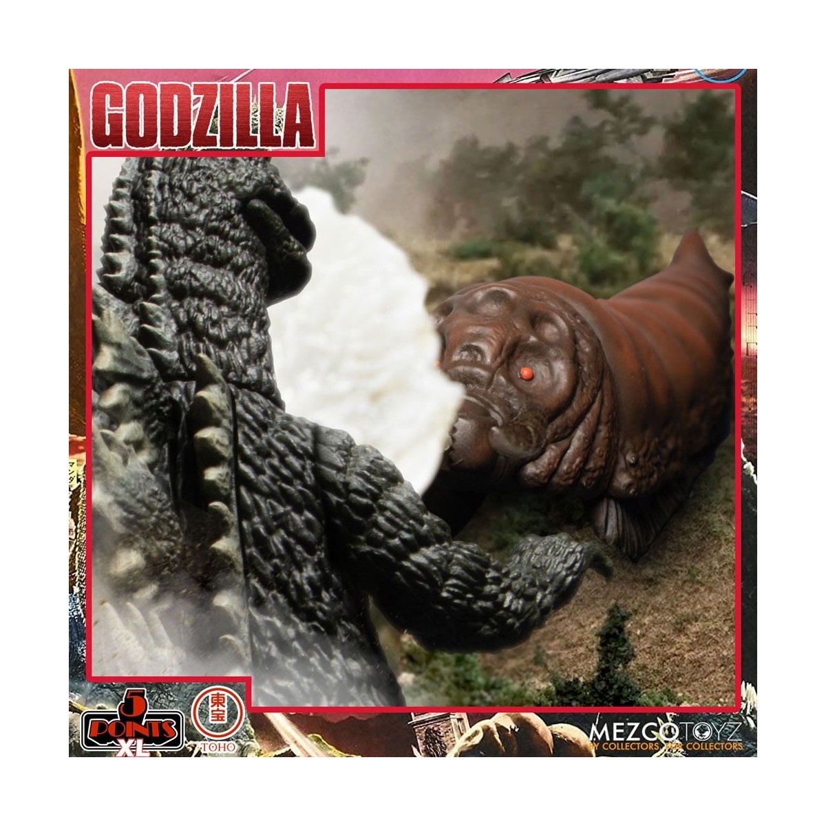 Mezco 5 Puntos XL Deluxe Box Set Ronda 1 - Godzilla: El ataque de los invasores