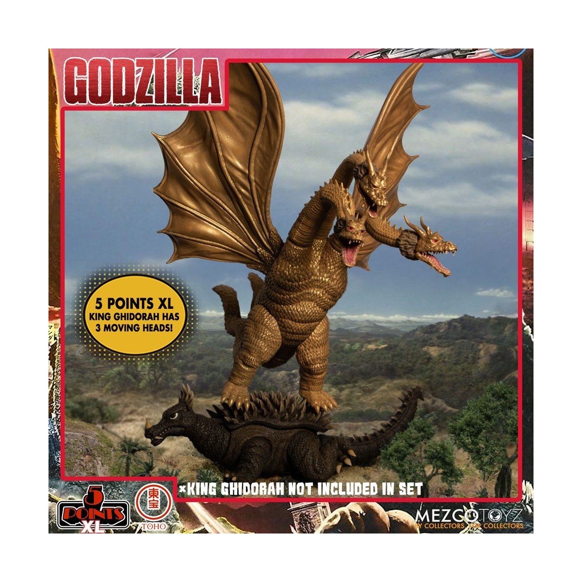Mezco 5 Puntos XL Deluxe Box Set Ronda 1 - Godzilla: El ataque de los invasores