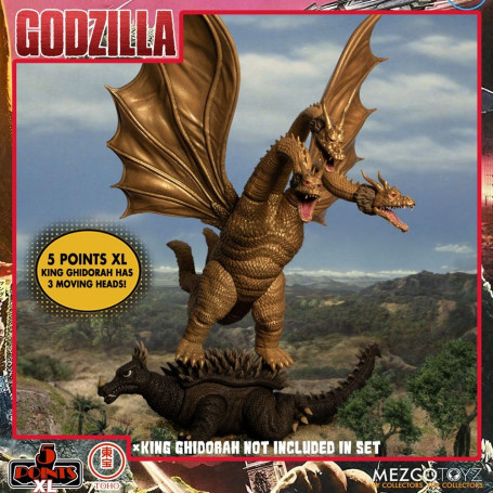 Mezco 5 Puntos XL Deluxe Box Set Ronda 1 - Godzilla: El ataque de los invasores