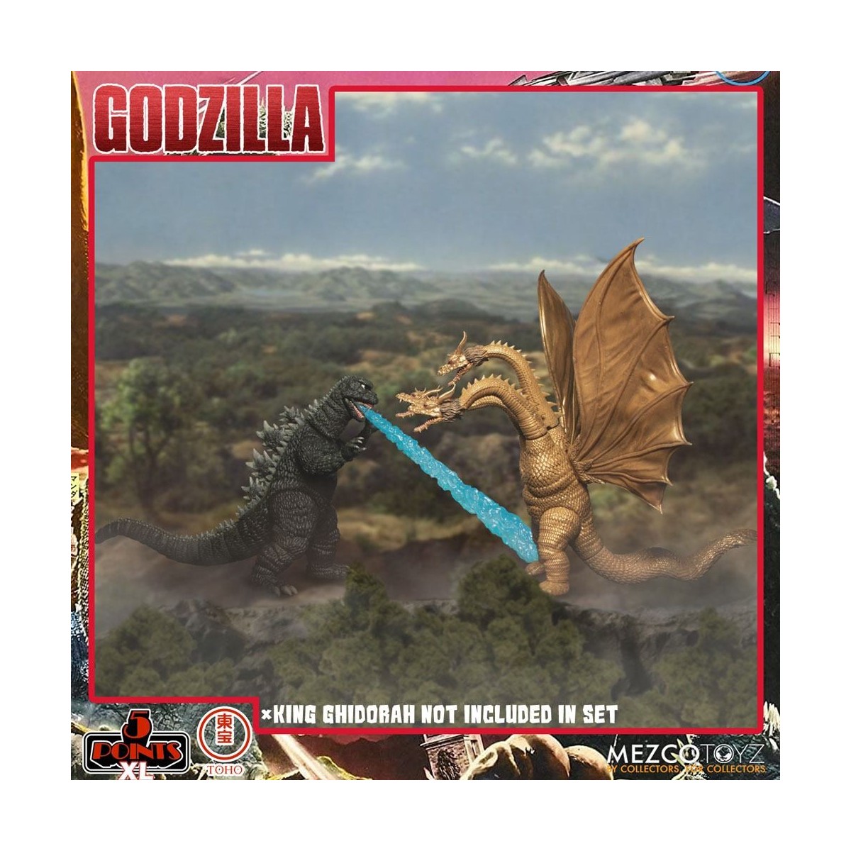 Mezco 5 Puntos XL Deluxe Box Set Ronda 1 - Godzilla: El ataque de los invasores