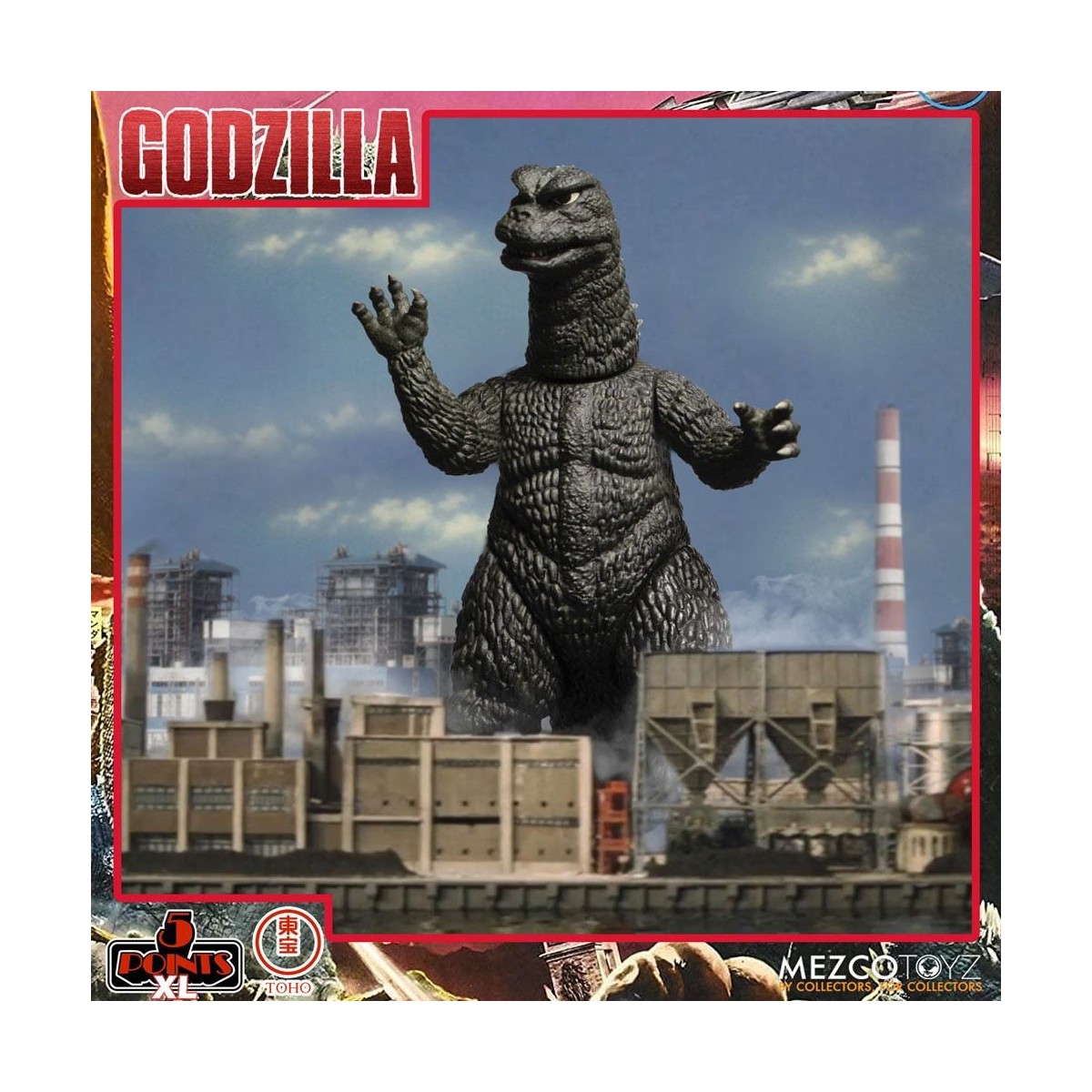 Mezco 5 Puntos XL Deluxe Box Set Ronda 1 - Godzilla: El ataque de los invasores
