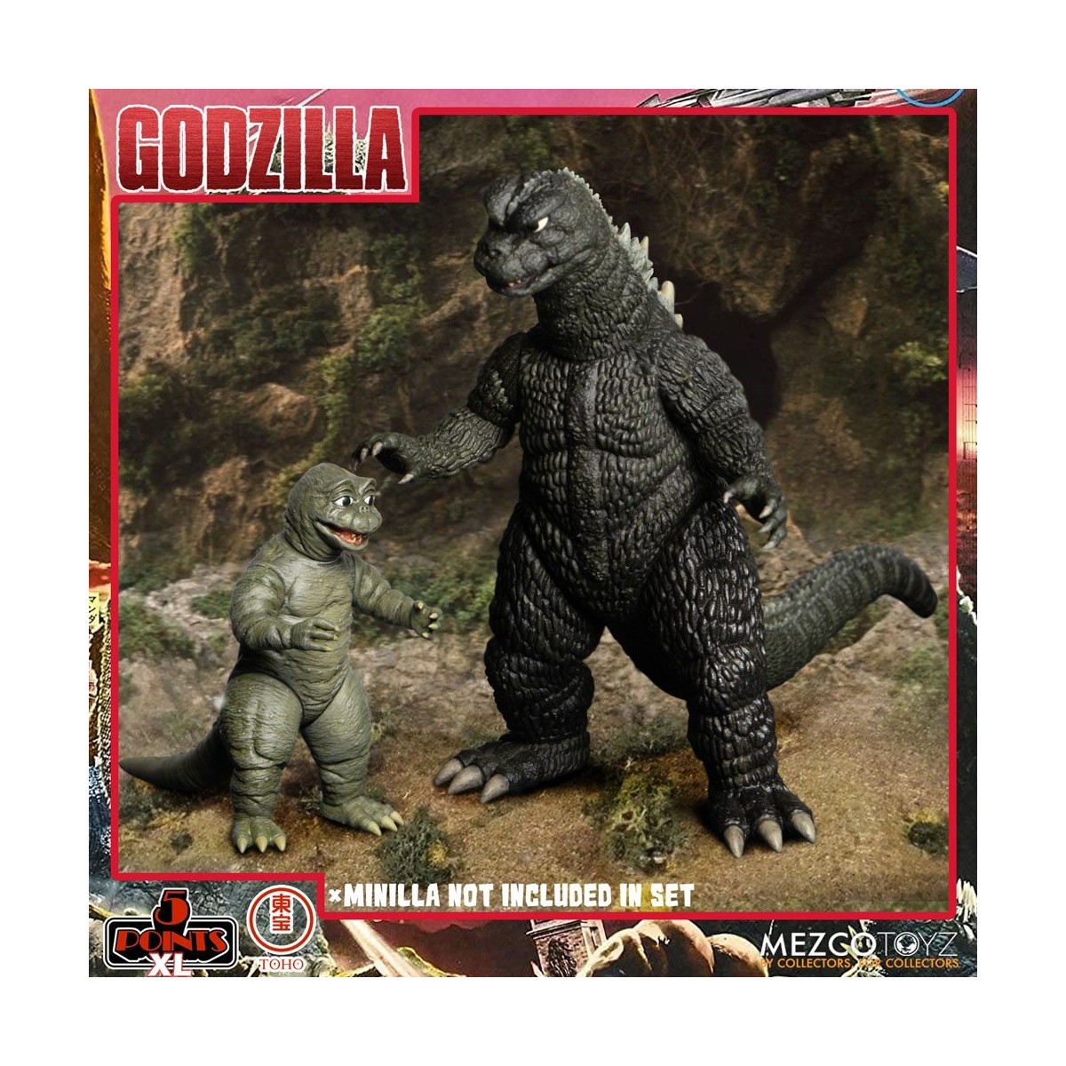 Mezco 5 Puntos XL Deluxe Box Set Ronda 1 - Godzilla: El ataque de los invasores