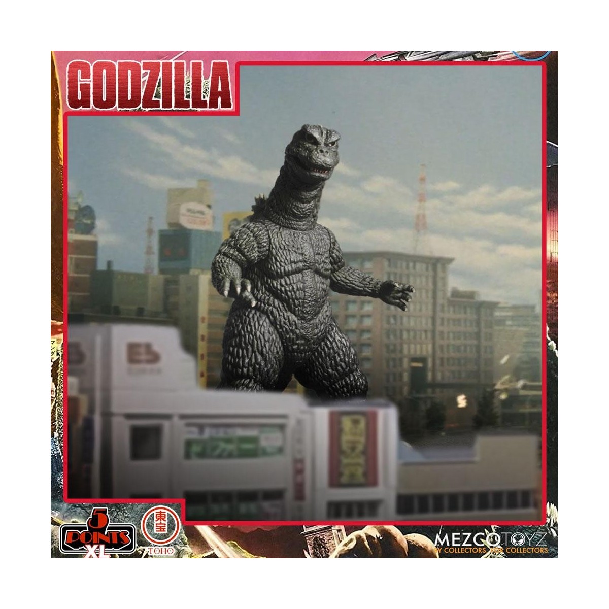 Mezco 5 Puntos XL Deluxe Box Set Ronda 1 - Godzilla: El ataque de los invasores