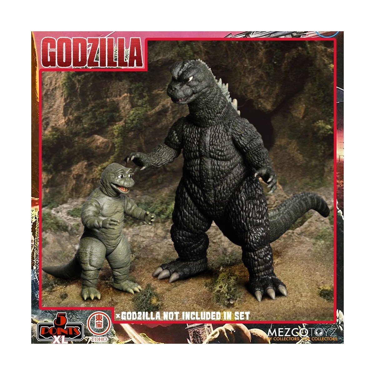 Mezco 5 Points XL Deluxe Box Set Round 2 - Godzilla: The Invaders Attack