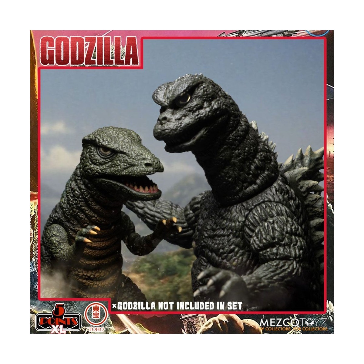 Mezco 5 Points XL Deluxe Box Set Round 2 - Godzilla: The Invaders Attack