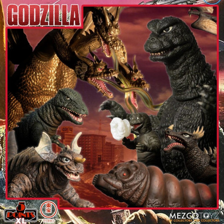 Mezco 5 Points XL Deluxe Box Set Round 2 - Godzilla: The Invaders Attack