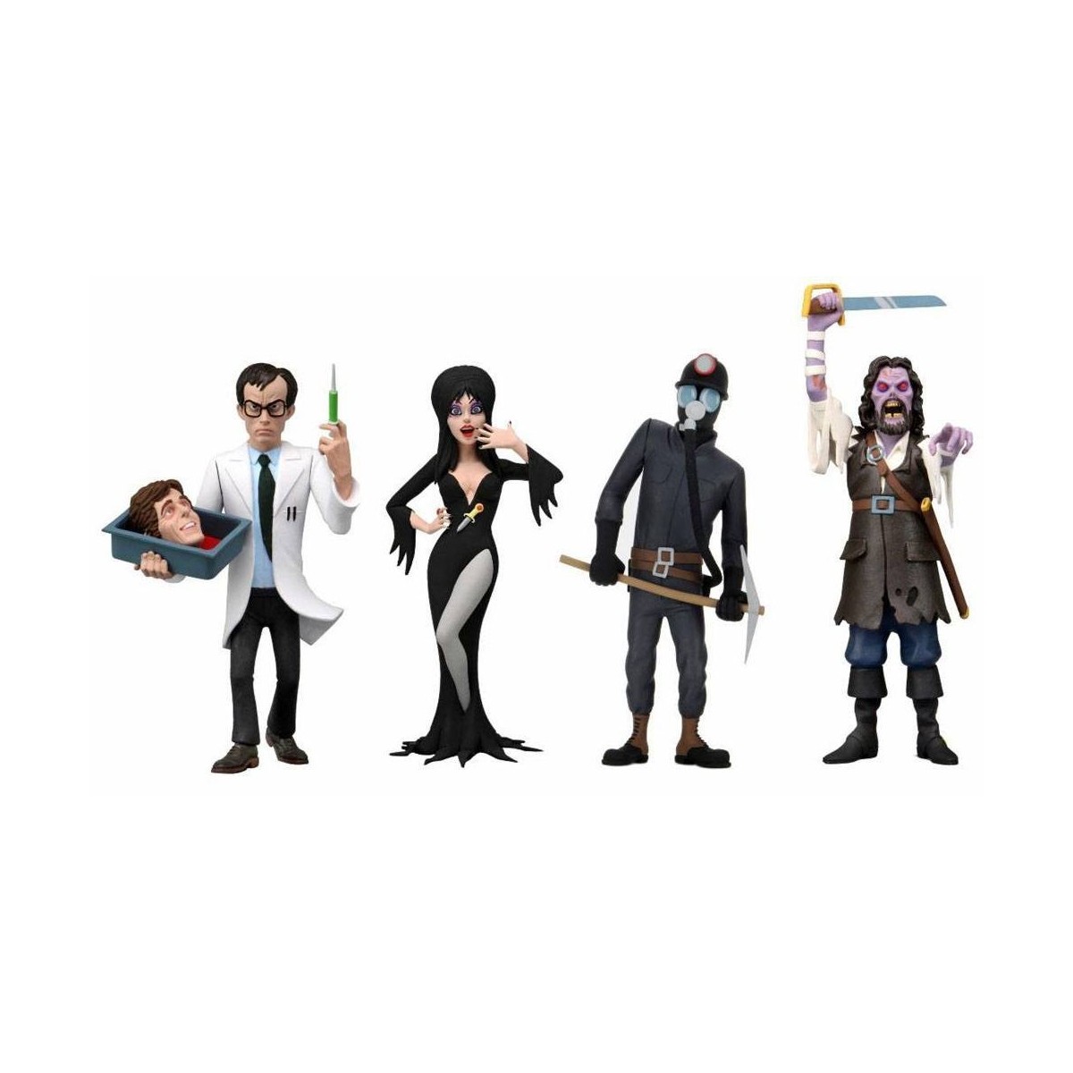 Neca - Toony Terrors - Elvira Capitán Blake Herbert West El Minero - Serie 6