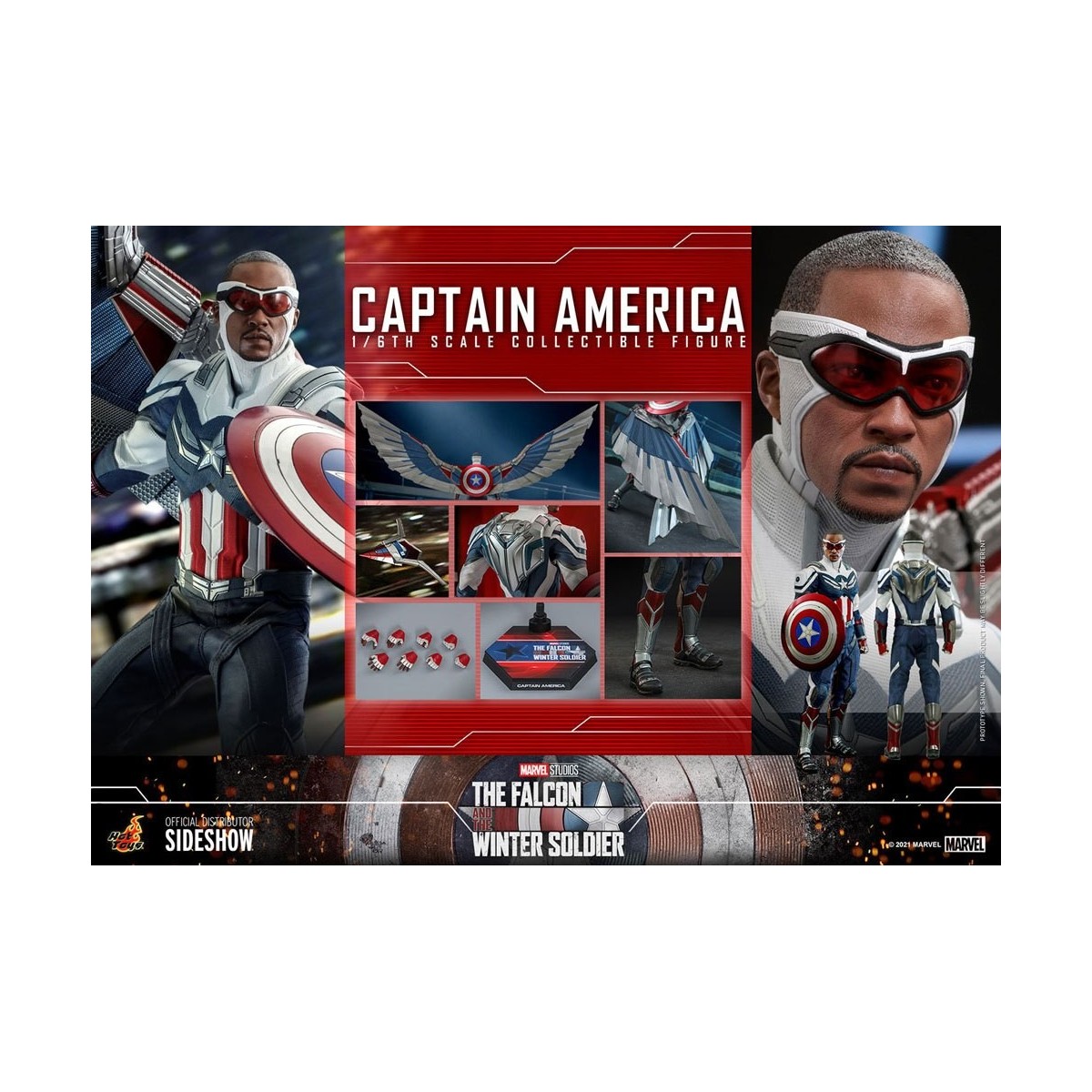 Hot Toys Marvel - Capitán América 1/6 - El Halcón y el Soldado de Invierno