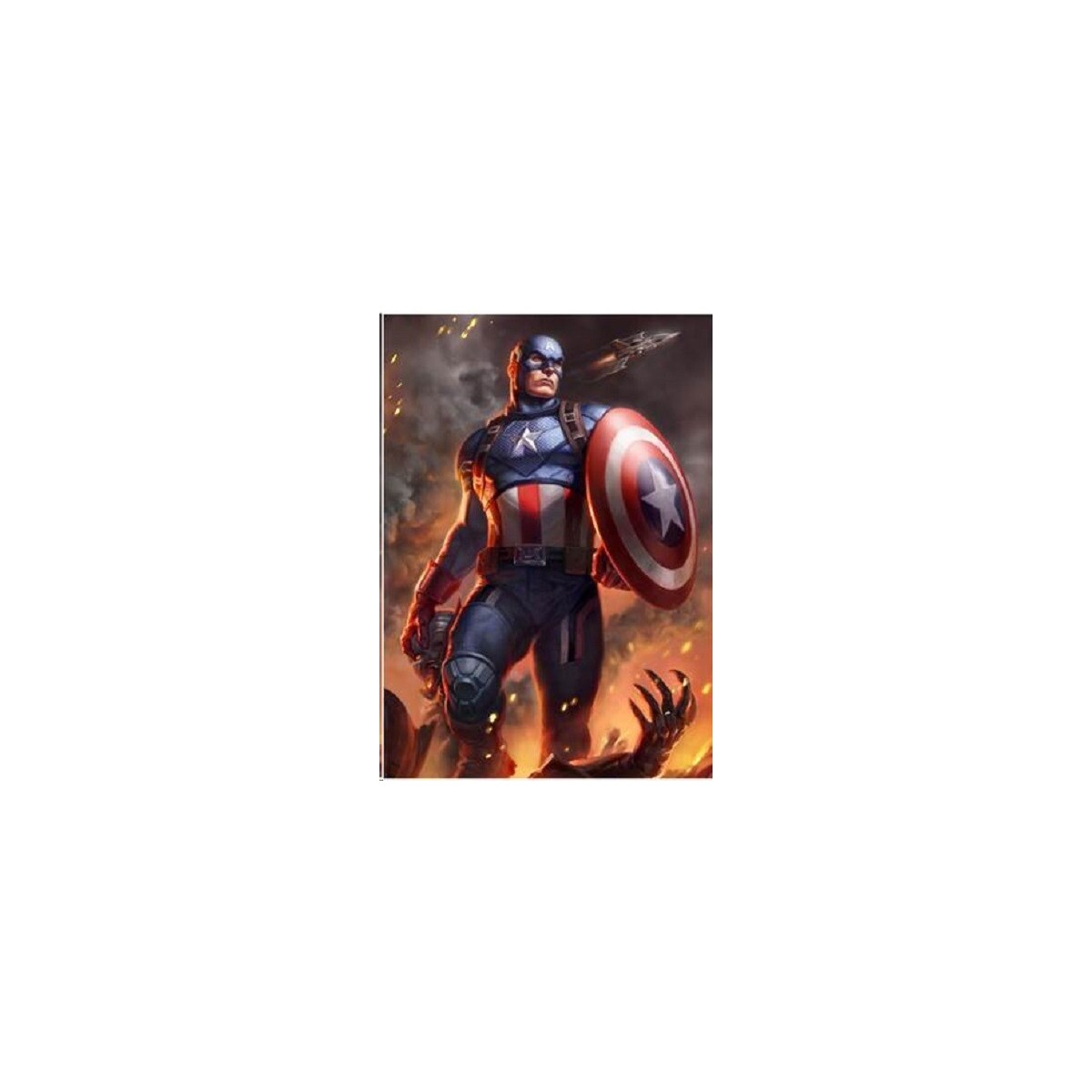 Impresión Marvel - Impresión artística del Capitán América - 46 x 61 cm - sin marco