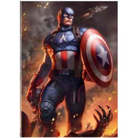 Impresión Marvel - Impresión artística del Capitán América - 46 x 61 cm - sin marco