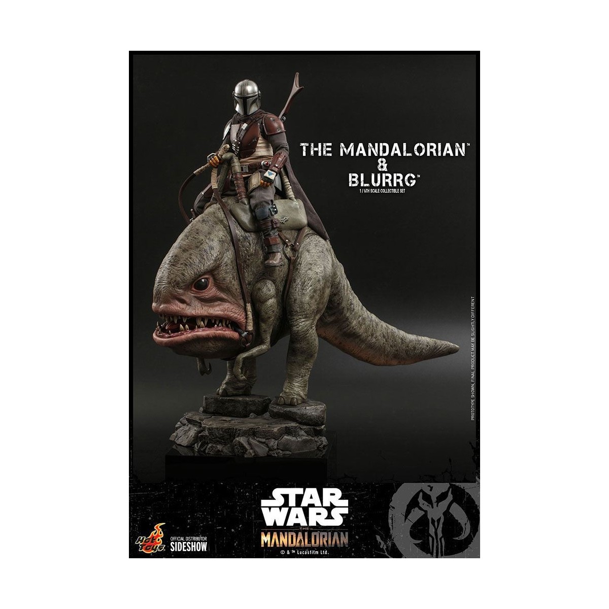 Hot Toys Star Wars - El Mandaloriano y Blurrg