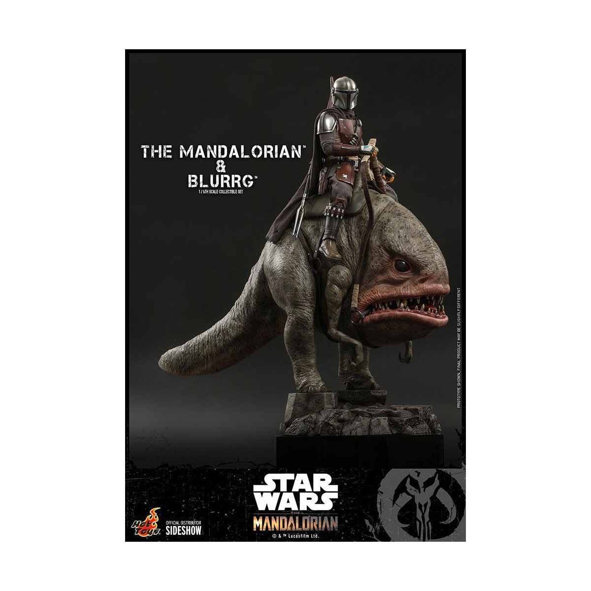 Hot Toys Star Wars - El Mandaloriano y Blurrg