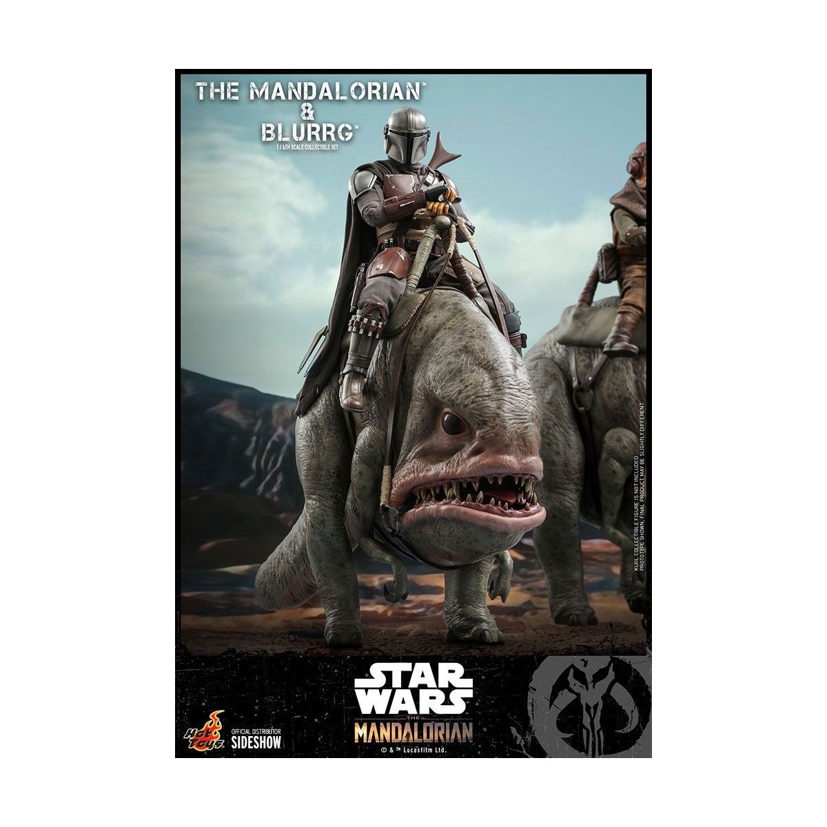 Hot Toys Star Wars - El Mandaloriano y Blurrg