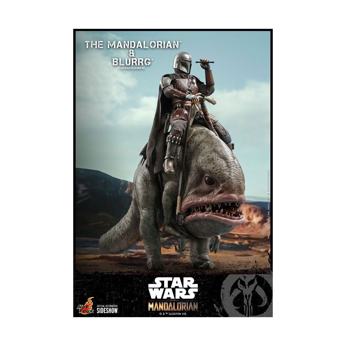 Hot Toys Star Wars - El Mandaloriano y Blurrg