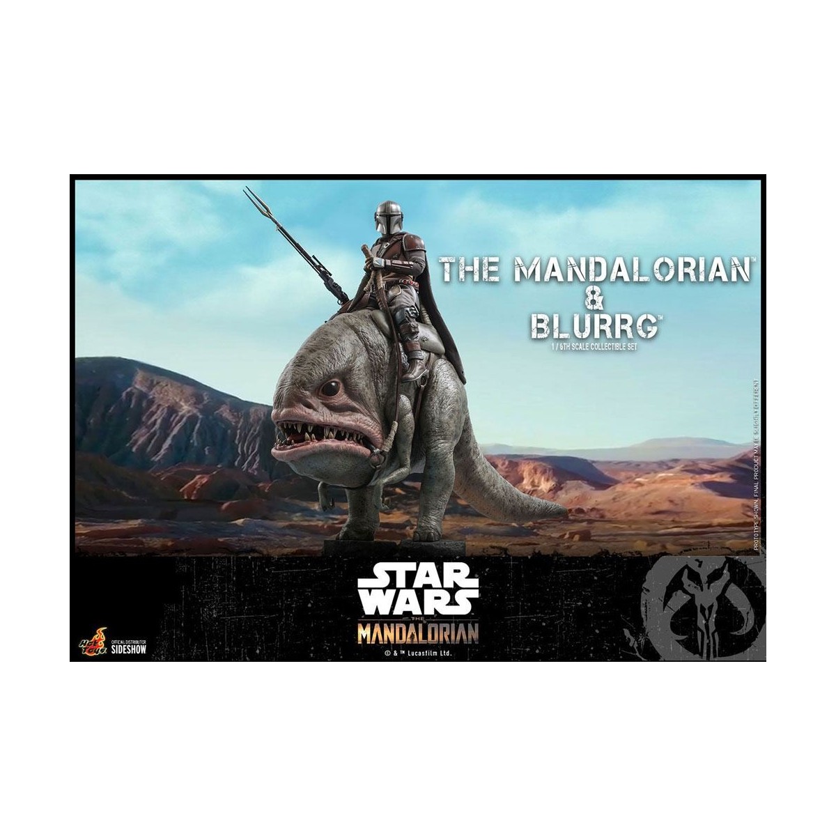 Hot Toys Star Wars - El Mandaloriano y Blurrg