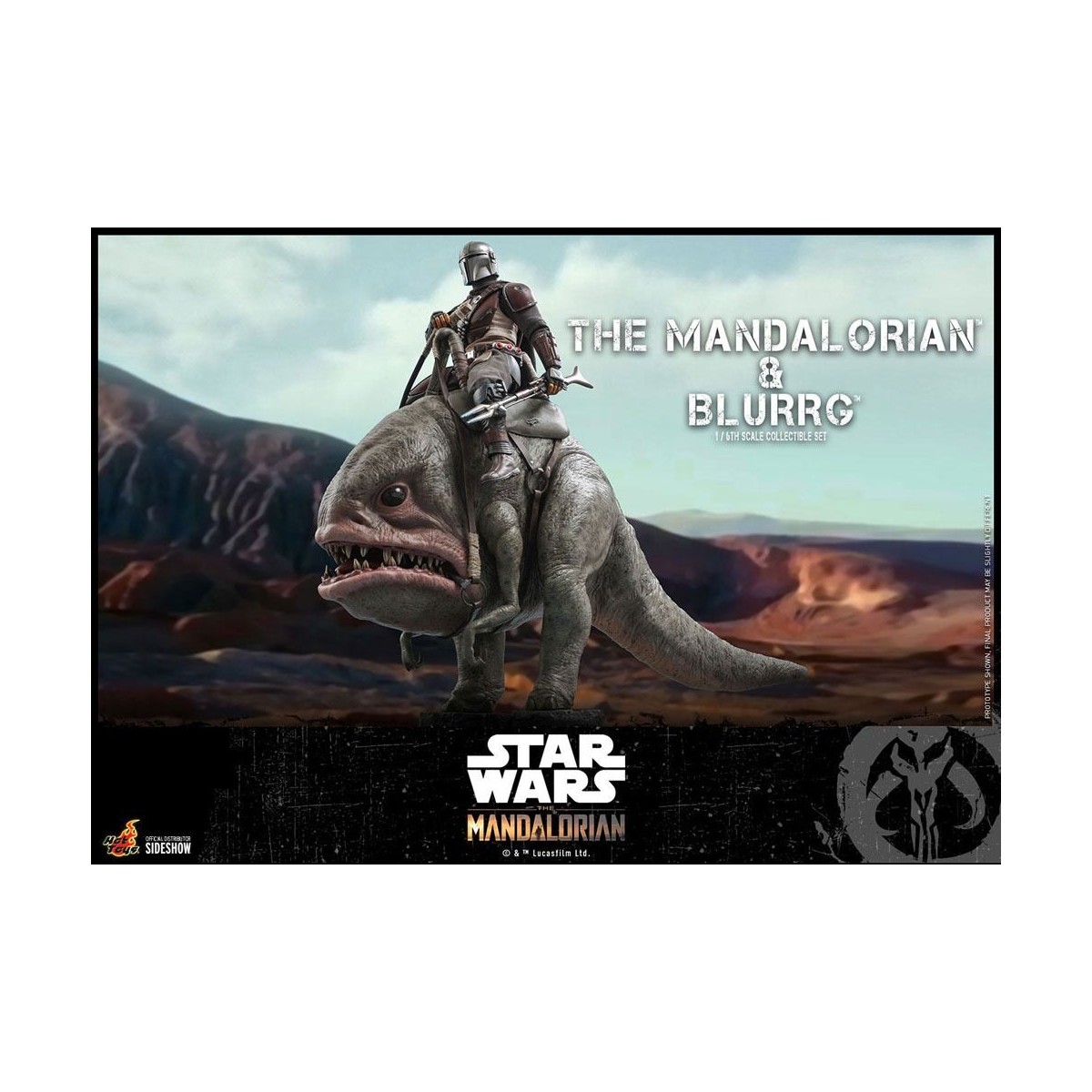 Hot Toys Star Wars - El Mandaloriano y Blurrg