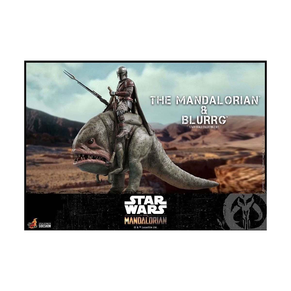 Hot Toys Star Wars - El Mandaloriano y Blurrg