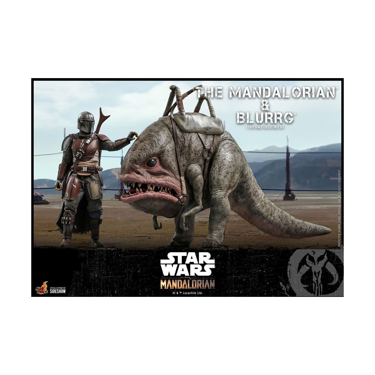 Hot Toys Star Wars - El Mandaloriano y Blurrg